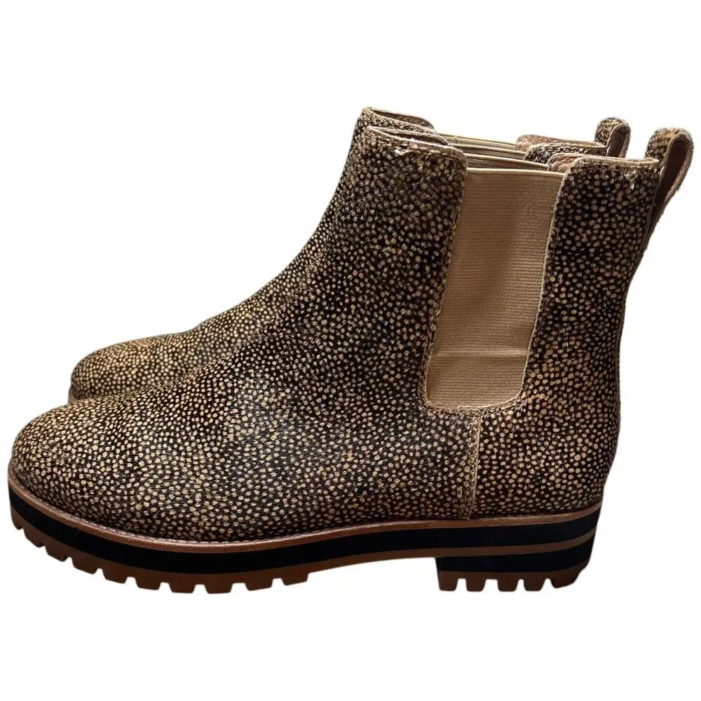 MADEWELL The Ivy Chelsea Women's Size 9.5 Boot Mini Dot Calf Hair Lug Sole MA427